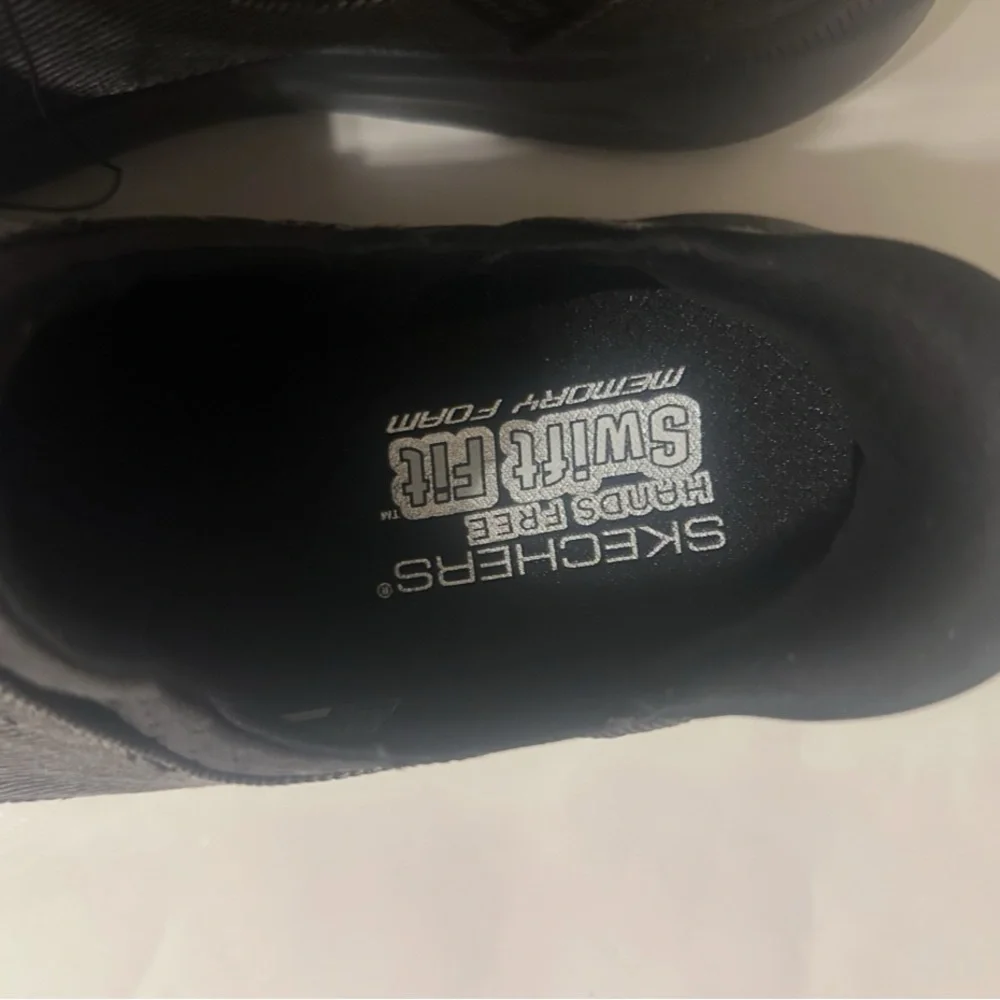 🛑STOP🛑Skechers Men's Shoe Swift Fit Hands Free Lace Up Moc Toe Blk Sz 12 No Box - Picture 10 of 10